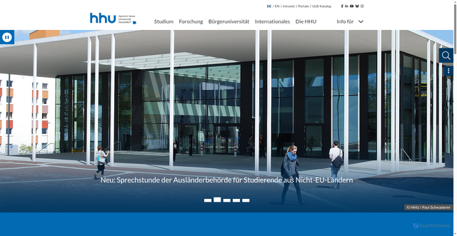 Security scan screenshot of https://uni-duesseldorf.de