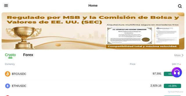 Security scan screenshot of https://pionexadv.com/