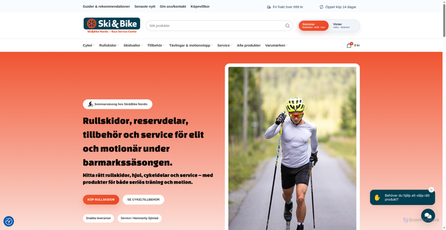 Security scan screenshot of https://skibike.se