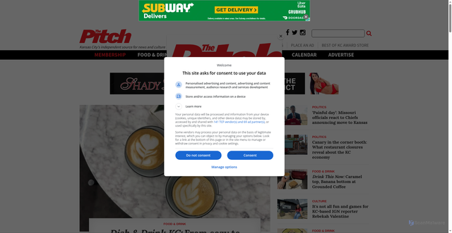 Security scan screenshot of https://www.thepitchkc.com