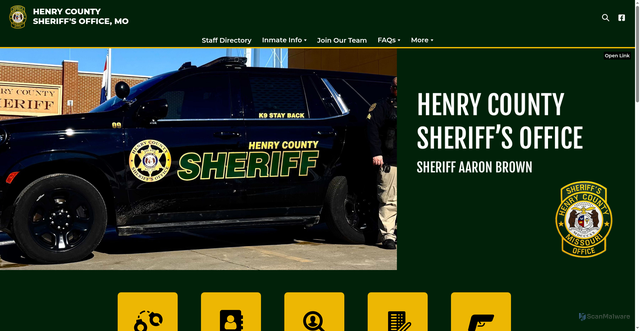 Security scan screenshot of https://henrymosheriff.gov/