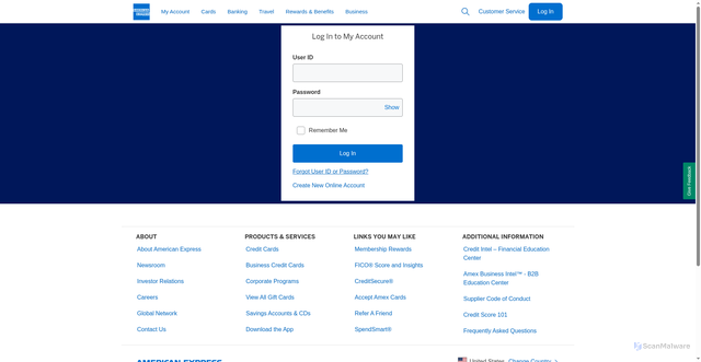 Security scan screenshot of https://merchant-payments.americanexpress.com