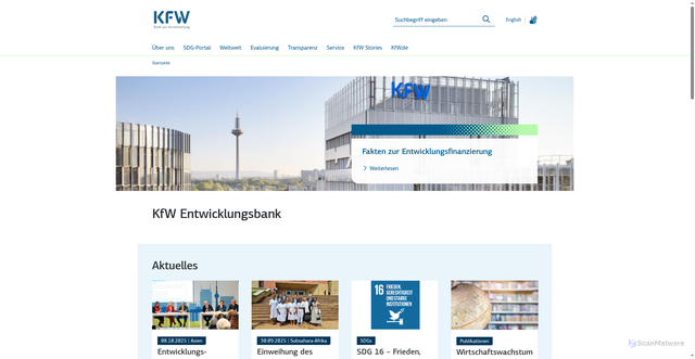 Security scan screenshot of https://www.kfw-entwicklungsbank.de/Internationale-Finanzierung/KfW-Entwicklungsbank/
