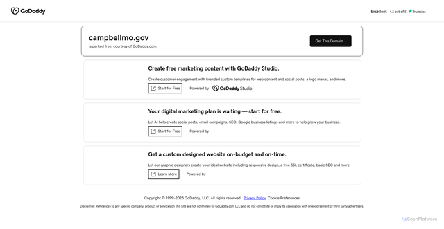 Security scan screenshot of https://campbellmo.gov/