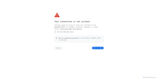 Security scan screenshot of http://xmctudod.forum/