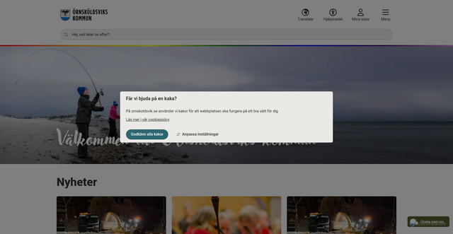 Security scan screenshot of https://www.ornskoldsvik.se/