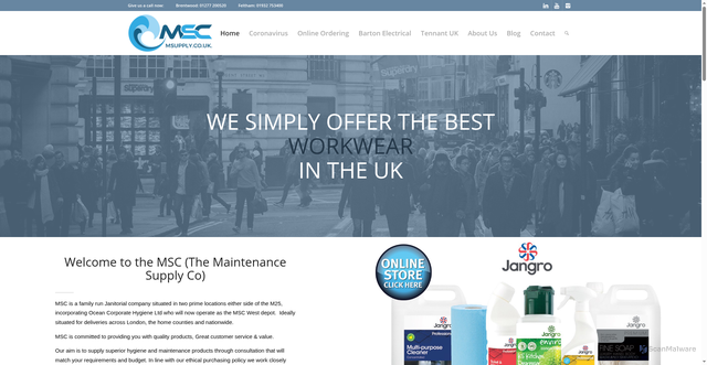 Security scan screenshot of https://msupply.co.uk