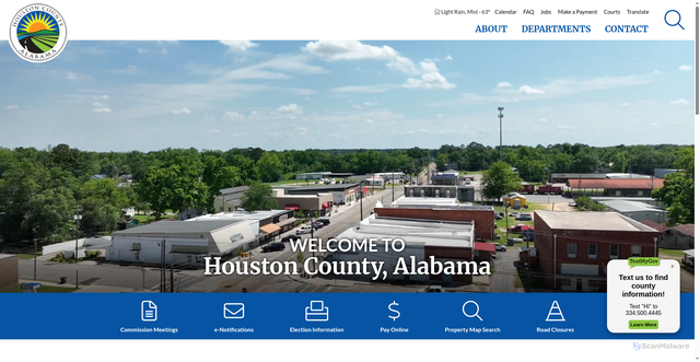 Security scan screenshot of https://houstoncountyal.gov/