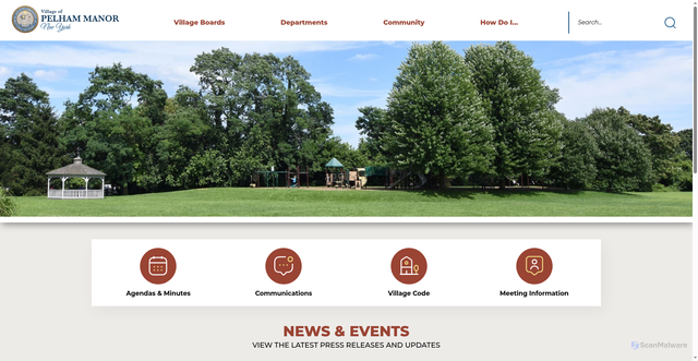 Security scan screenshot of https://pelhammanor.gov/