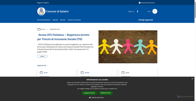 Security scan screenshot of https://www.comune.galatro.rc.it
