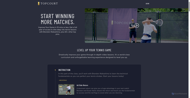 Security scan screenshot of https://www.topcourt.com/p/brandon-nakashima