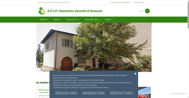 Security scan screenshot of https://www.apspvannetti.it/