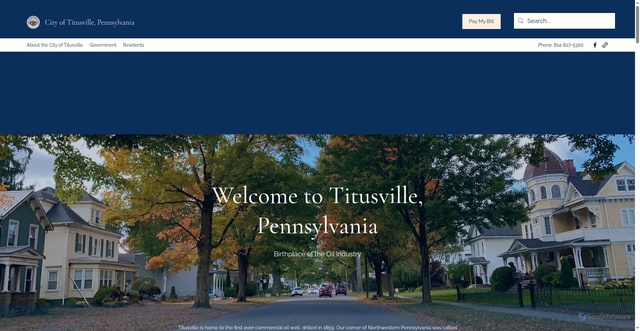 Security scan screenshot of https://www.cityoftitusvillepa.gov/