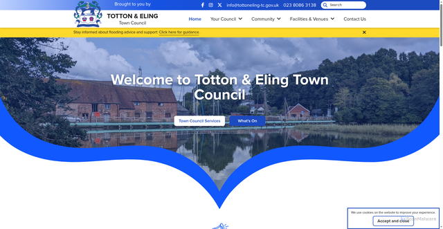Security scan screenshot of https://www.tottoneling-tc.gov.uk/