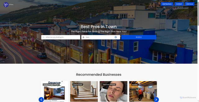 Security scan screenshot of https://www.bestprosintown.com
