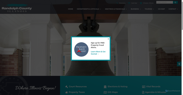 Security scan screenshot of https://randolphcountyil.gov/