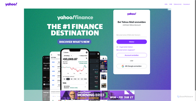 Security scan screenshot of https://mail.yahoo.com/overview/?af_sub1=Acquisition&c=Global_Acquisition_YMktg_315_Internal_EmailSignature&pid=nativeplacement&af_sub4=100000604&af_sub5=EmailSignature__Static_&af_sub2=Global_YMktg