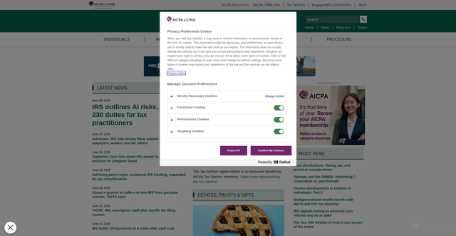 Security scan screenshot of https://www.thetaxadviser.com/