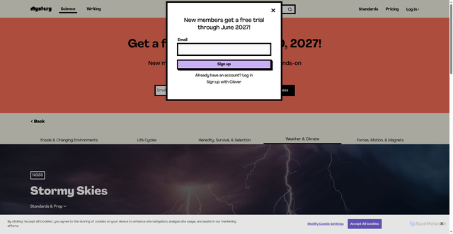 Security scan screenshot of https://mysteryscience.com/weather/weather-climate
