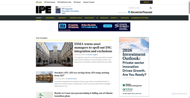 Security scan screenshot of https://ipe.com