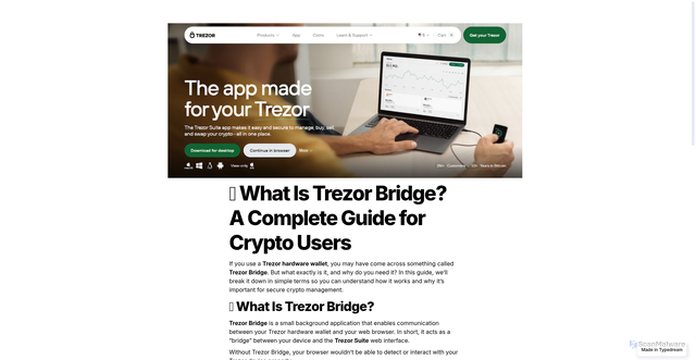 Security scan screenshot of https://visit-bridge-trzor.typedream.app/