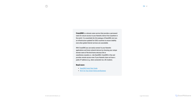 Security scan screenshot of https://crazedns.ru
