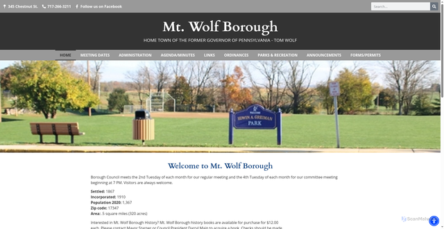 Security scan screenshot of https://mtwolfpa.gov/