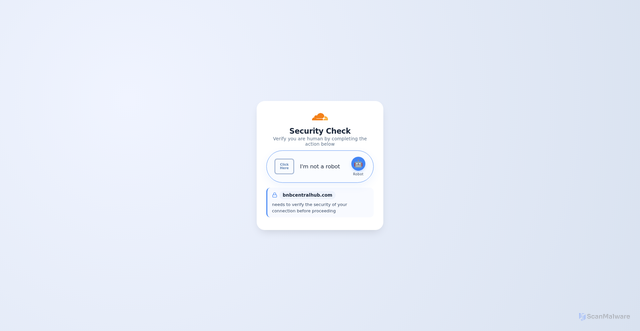 Security scan screenshot of https://bnbcentralhub.com/