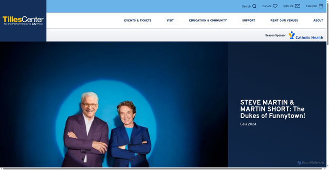 Security scan screenshot of https://www.tillescenter.org/event/steve-martin-martin-short-the-dukes-of-funnytown