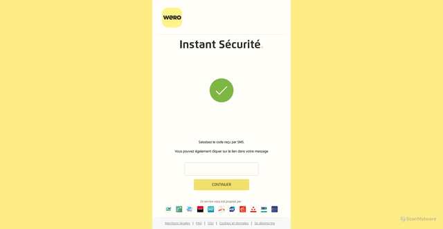 Security scan screenshot of https://wero-wallet.qsvx.fr/
