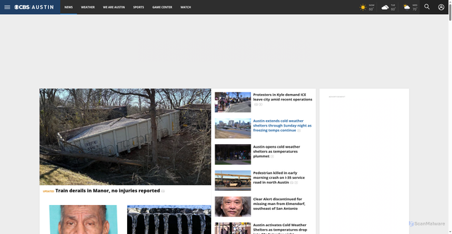 Security scan screenshot of https://cbsaustin.com