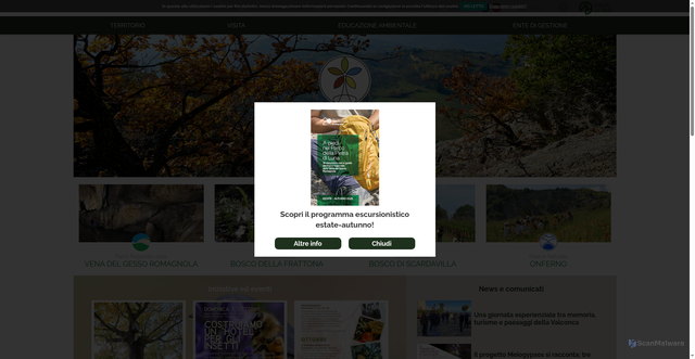Security scan screenshot of https://www.parchiromagna.it/