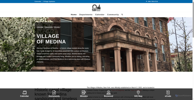 Security scan screenshot of https://villagemedina.gov/