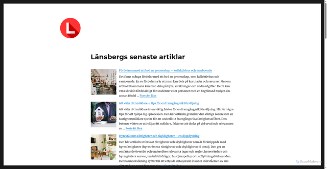 Security scan screenshot of https://lansbergs.se