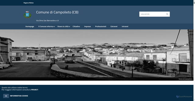 Security scan screenshot of https://www.comune.campolieto.cb.it/hh/index.php