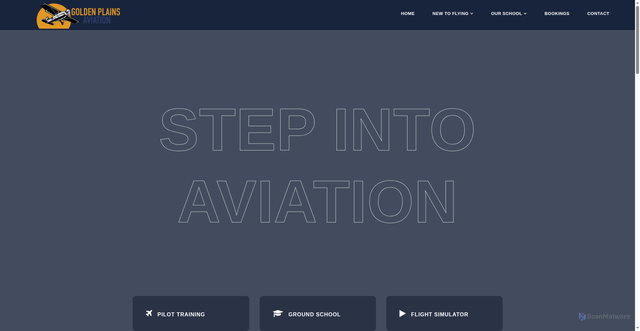 Security scan screenshot of http://goldenplainsaviation.online/