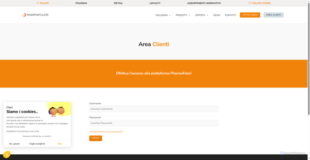 Security scan screenshot of https://web2.pharmafulcri.it
