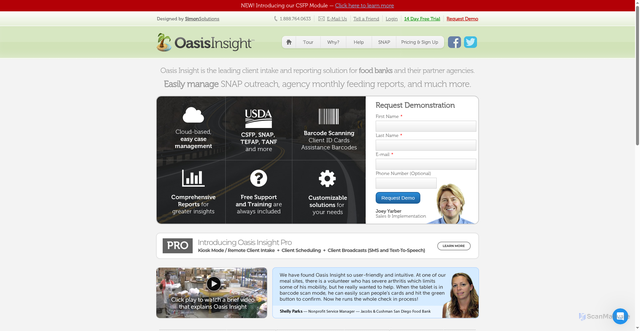 Security scan screenshot of https://oasisinsight.net