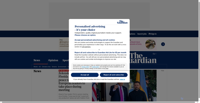 Security scan screenshot of https://www.theguardian.com