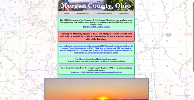 Security scan screenshot of https://morgancounty-oh.gov/
