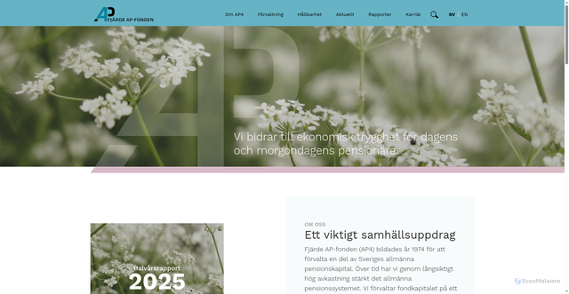 Security scan screenshot of https://www.ap4.se/