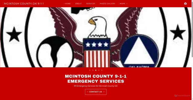 Security scan screenshot of https://mcintoshcountyok.gov/
