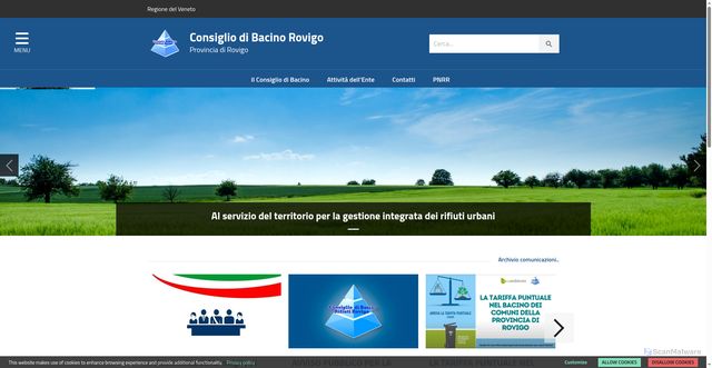 Security scan screenshot of http://www.consigliobacinorovigo.it