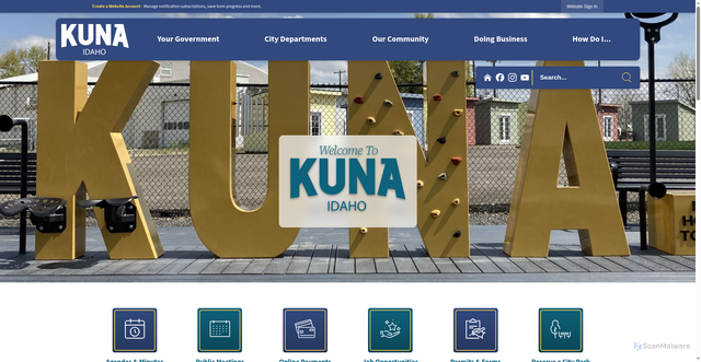 Security scan screenshot of https://www.kunacity.id.gov/