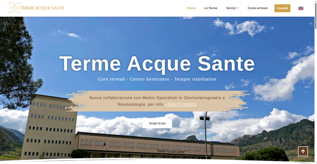 Security scan screenshot of https://www.acquesante.it/
