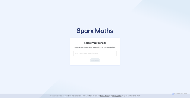 Security scan screenshot of https://selectschool.sparx-learning.com