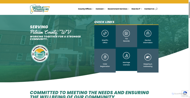 Security scan screenshot of https://putnamcountywv.gov/