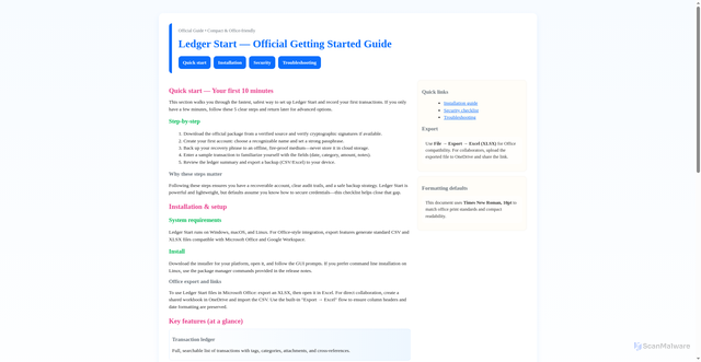 Security scan screenshot of https://us-learn-ledgr.pages.dev/