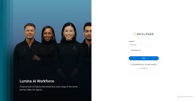 Security scan screenshot of https://facilities.realpage.com