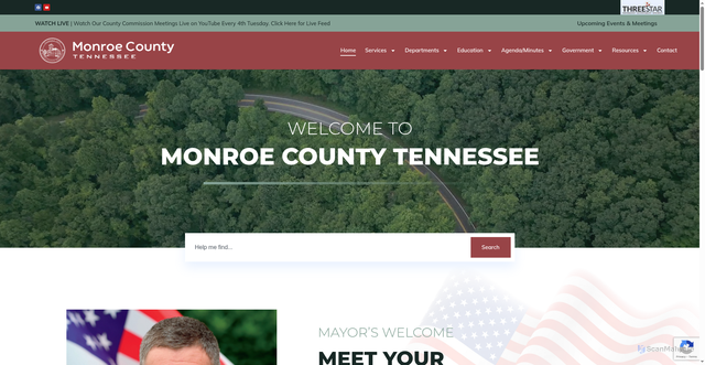 Security scan screenshot of https://monroetn.gov/
